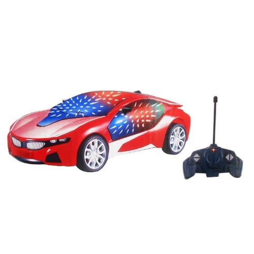 Scale 1:24 Remote Control Toy Car with Lights - Red