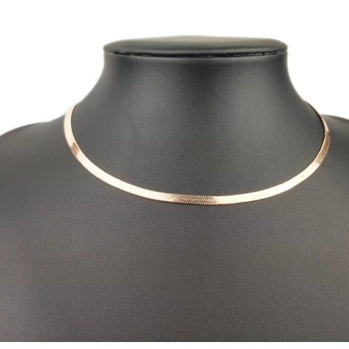Bold Unisex Snake Bone Necklace - Gold