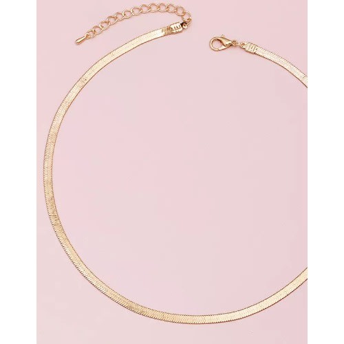 Bold Unisex Snake Bone Necklace - Gold