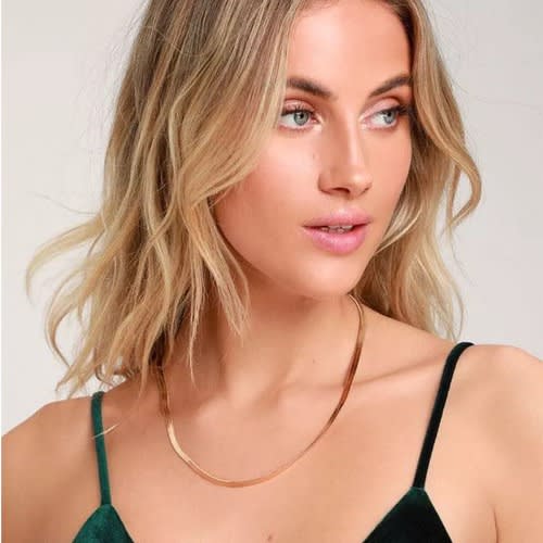 Bold Unisex Snake Bone Necklace - Gold