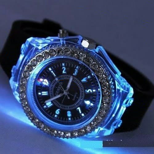 Waterproof Quartz Wrist Watch With Sport Led Backlight - Black