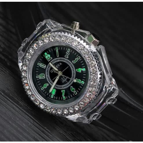 Waterproof Quartz Wrist Watch With Sport Led Backlight - Black