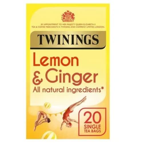 Lemon And Ginger Tea Bags - 20 Count -50g
