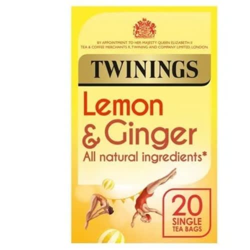 Lemon And Ginger Tea Bags - 20 Count -50g