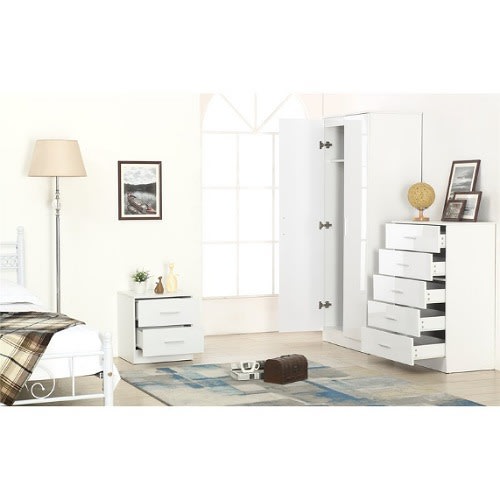Sadia-3 Piece Bedroom Set White