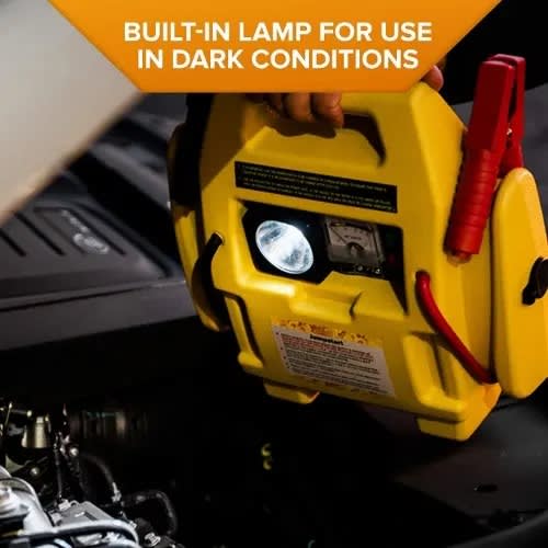 Portable Car Jump Starter & Air Compressor - Yellow - 4 In 1 - 12v.