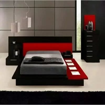 Mordern Luxury Bedframe With Chest Drawer - 6 Drawers