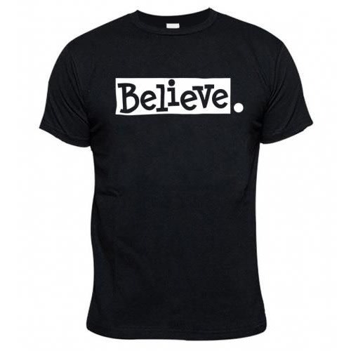 Believe Print Tshirt -black