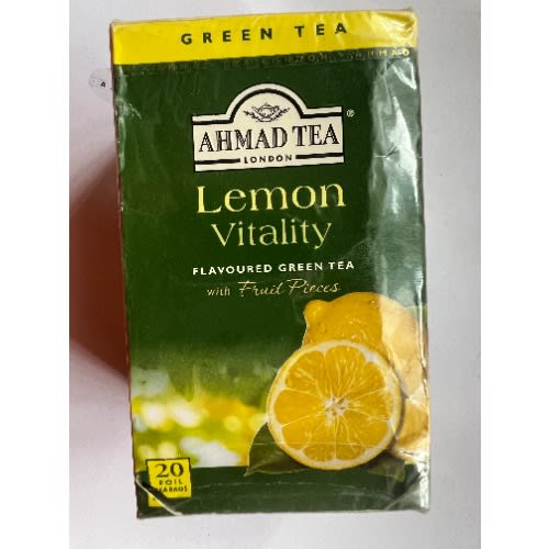 Ahmad Tea Lemon Vitality Green Tea -20 Foil Teabags