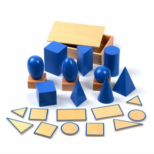 Montessori Geometric Solids With Stands