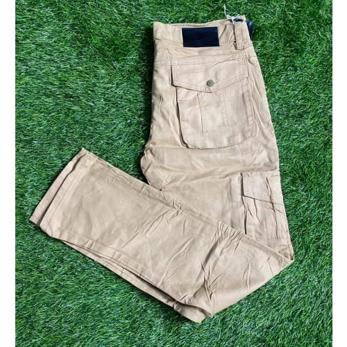 Men's Beige Combat Chinos Trouser