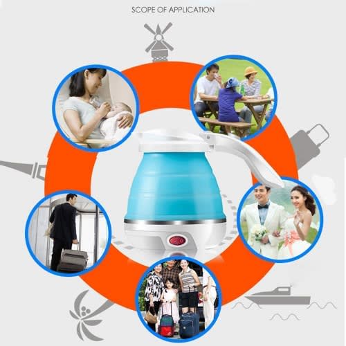 Travel Foldable Portable Small Electric Kettle With Dual Voltage 110-220v