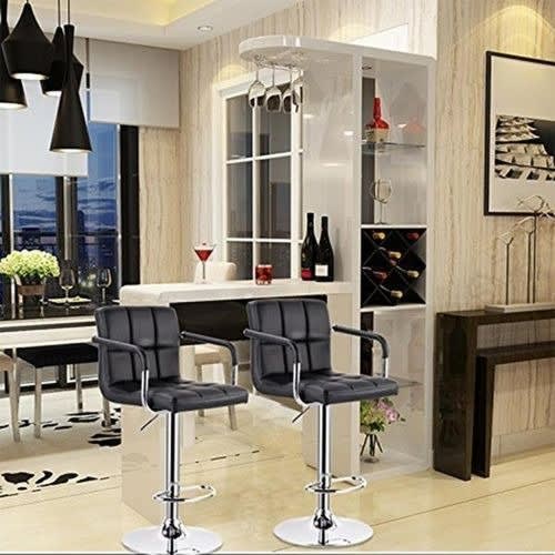 Swivel Adjustable Bar Stool - Set Of 2