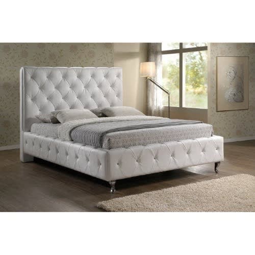 Leather Tufted Platform Bedframe