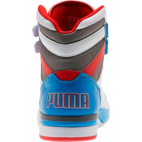 Palace Guard Mid Retro Sneakers - White-Indigo Bunting-Red