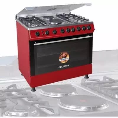 4 Burner 2 Hot Plate With Oven Grill Gas Cooker Pvrd-90eg2 Red