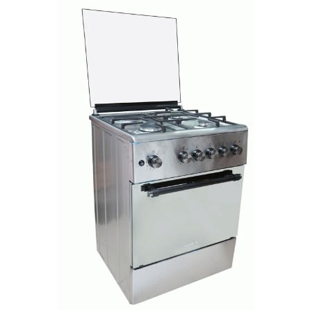 3 Gas + 1 Electric INOX  Gas Cooker -  60x60cm