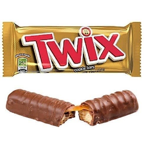 Chocolate Twix Bar - 25pcs-1 Pack