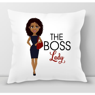 The Boss Lady Custom Branded Side / Throw Pillow