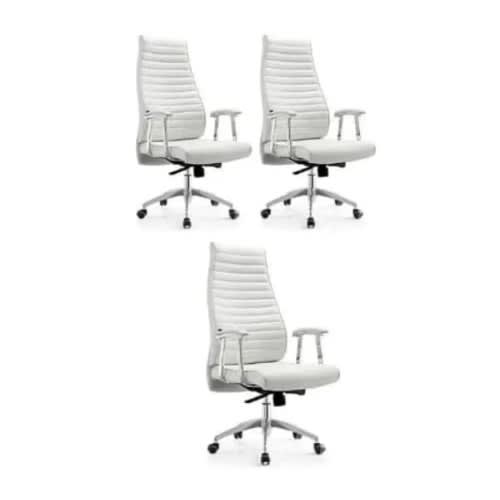 Office Chair - Set of 3 -White