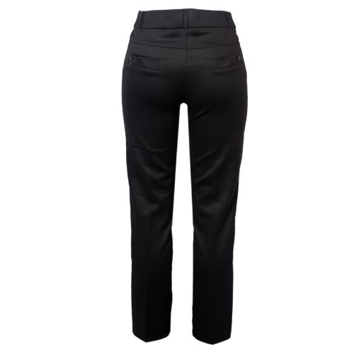 Super Comfy Flat Front Stretch Trousers Pants- Black