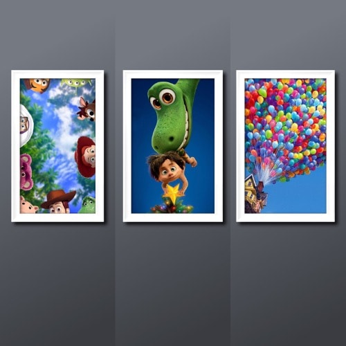 Nursery Baby Art Frame - 12" x 18" - Set Of 3