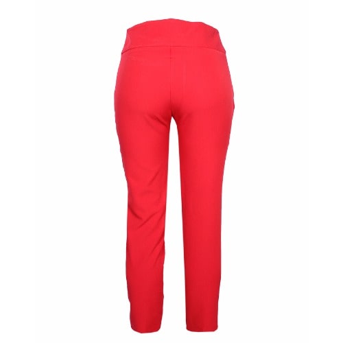 Women's Crop Ponte Pant - Red