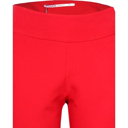 Women's Crop Ponte Pant - Red