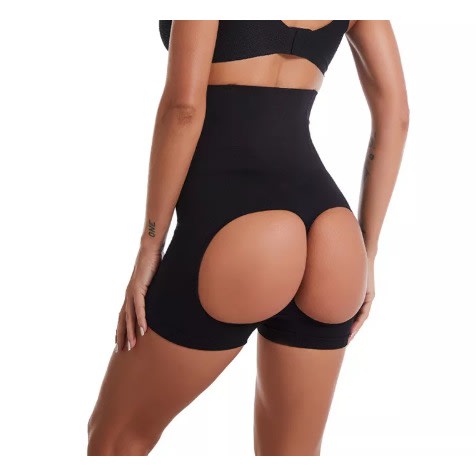 High Waist Tummy Control Butt Lifter Short Tight - Black