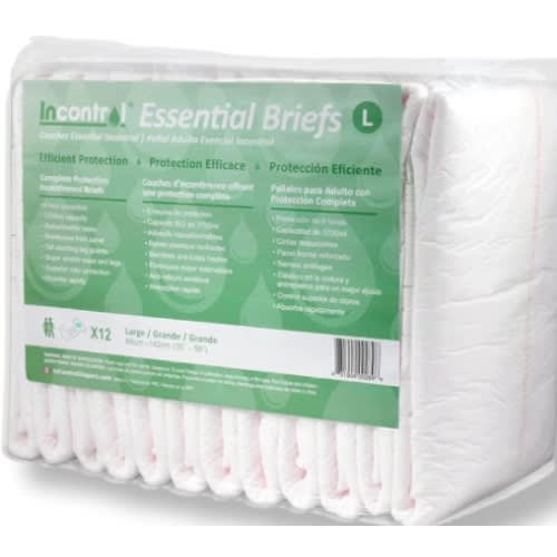 Incontrol Essential Briefs - Large - 12Pcs