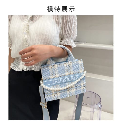 Ladies Handbag - 8X7X13cm  - Blue