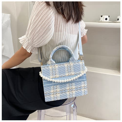 Ladies Handbag - 8X7X13cm  - Blue