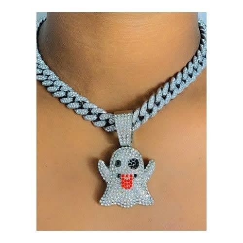 Iced Out Chain With Clown Pendant