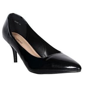 Women Mid-Low Heel Court Shoes - Black