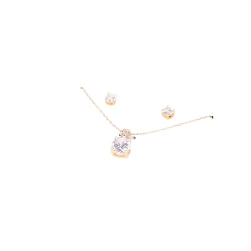 18k Gold Necklace/earrings Gift Set