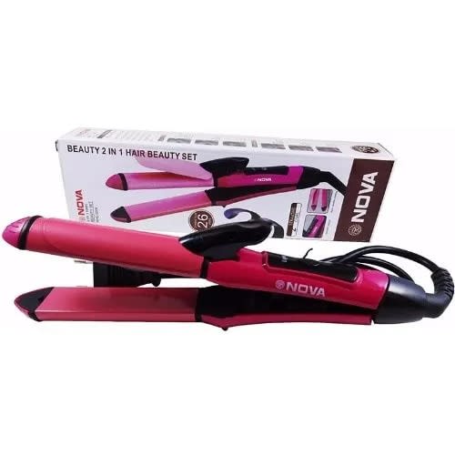 2-in-1 Hair Curler & Straightener