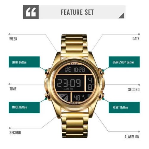 Stainless Steel Luxury Men’s Water Proof Wrist Watch