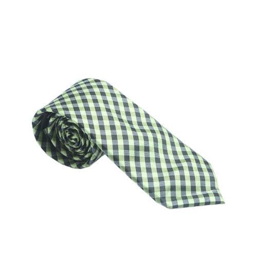 Men's Checked Tie - Green