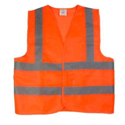 Reflective Safety Work Vest- Large Size - Orange