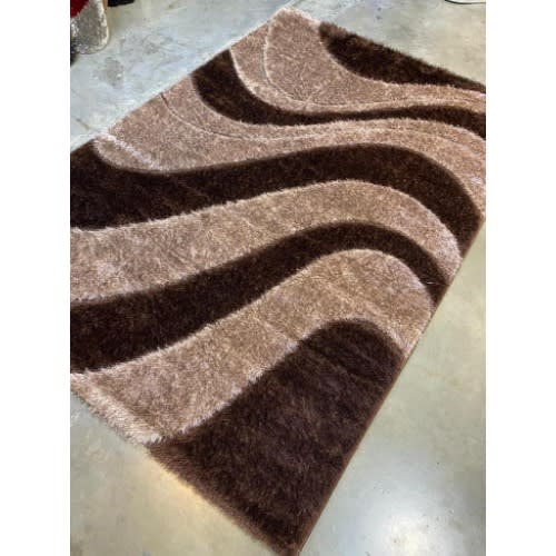 Pattern Center Shaggy Rug -4 By 6ft -Multicolor
