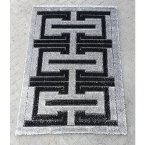 Pattern Center Shaggy Rug -4 By 6ft -Multicolor