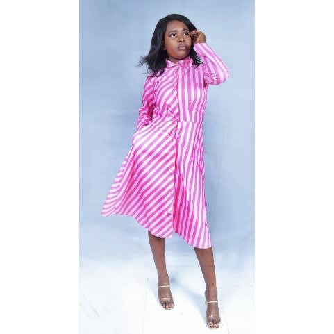 Layo Shirt Dress - Pink
