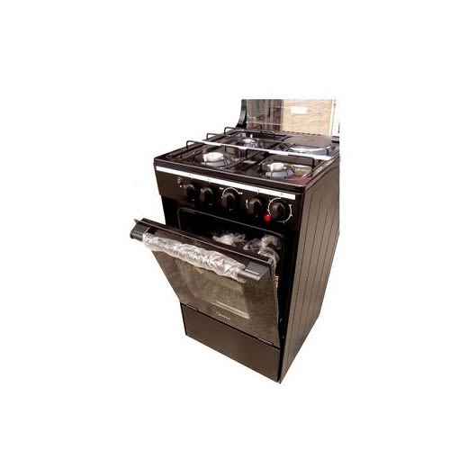 3 Gas Burner & 1 Hot Plate Standing Cooker + Gas Oven + Grill + Oven Tray + Electric Ignition