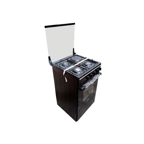 3 Gas Burner & 1 Hot Plate Standing Cooker + Gas Oven + Grill + Oven Tray + Electric Ignition
