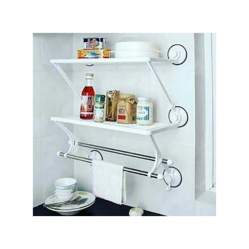 Double Layer & Rods Shelf - 15'' X 340cm