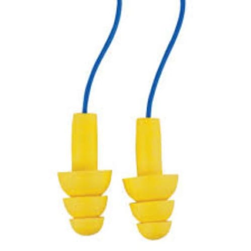 50 Pairs Yellow Corded Safety Earplugs