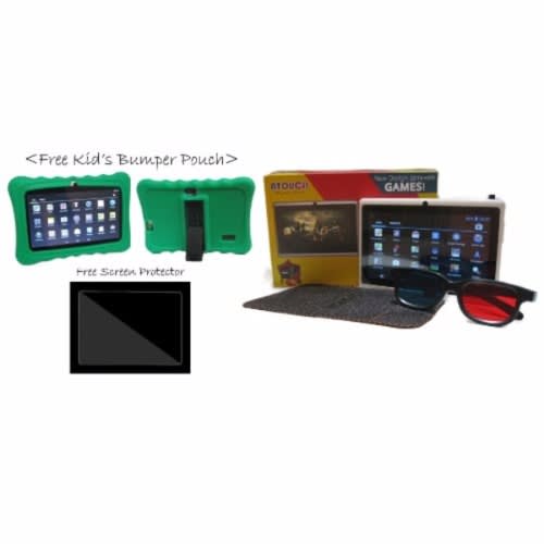 Educational And Learning Tablet For Kids - Pre Installed Apps, Rhymes, Cartoon And Games - Green