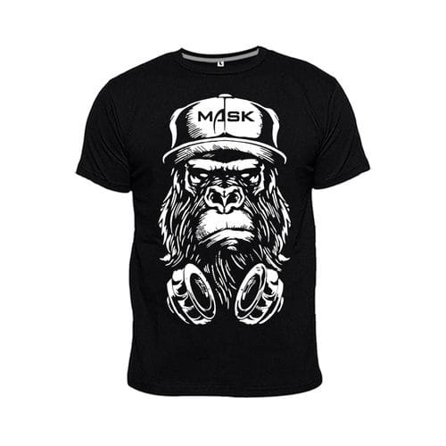 Men's Mask Print T-shirt -black