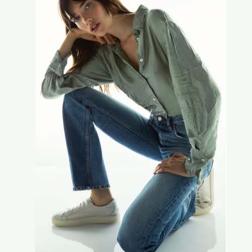 Sea Green Satin Shirt