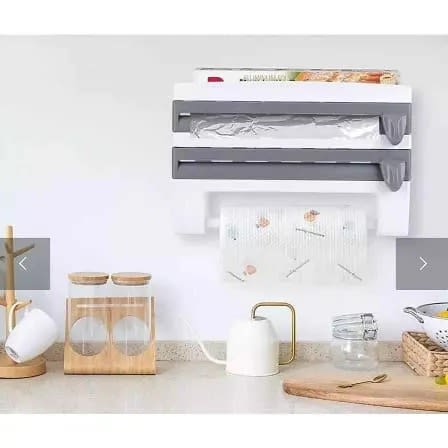 Kitchen Cling Film - Paper Towel Holder & Storage Rack
